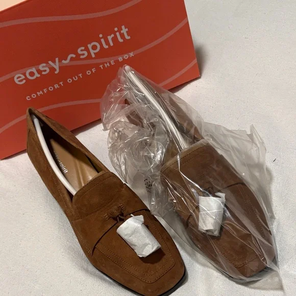Easy Spirit Women's Tan Suede Loafers - Picture 1 of 5